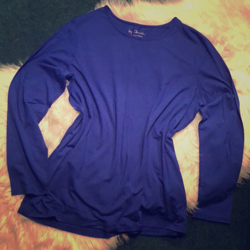 Royal blue Long sleeve shirt